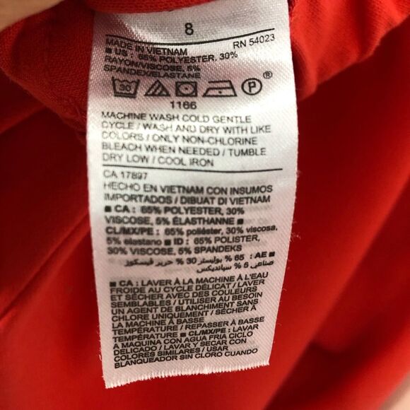 Old Navy Coral Cropped Skimmer Dress Pants Size 8 Casual Office - Picture 4 of 12